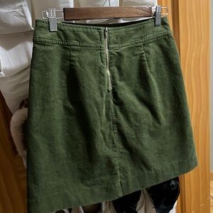 Green cordoury skirt